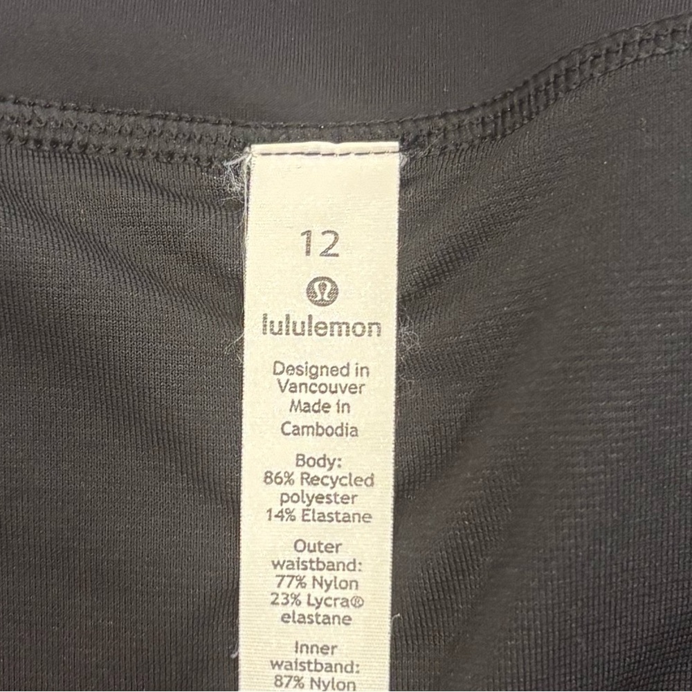(SOLD) Lululemon Run Times Shorts II 4" Size 12 In Black - Picture 8 of 8